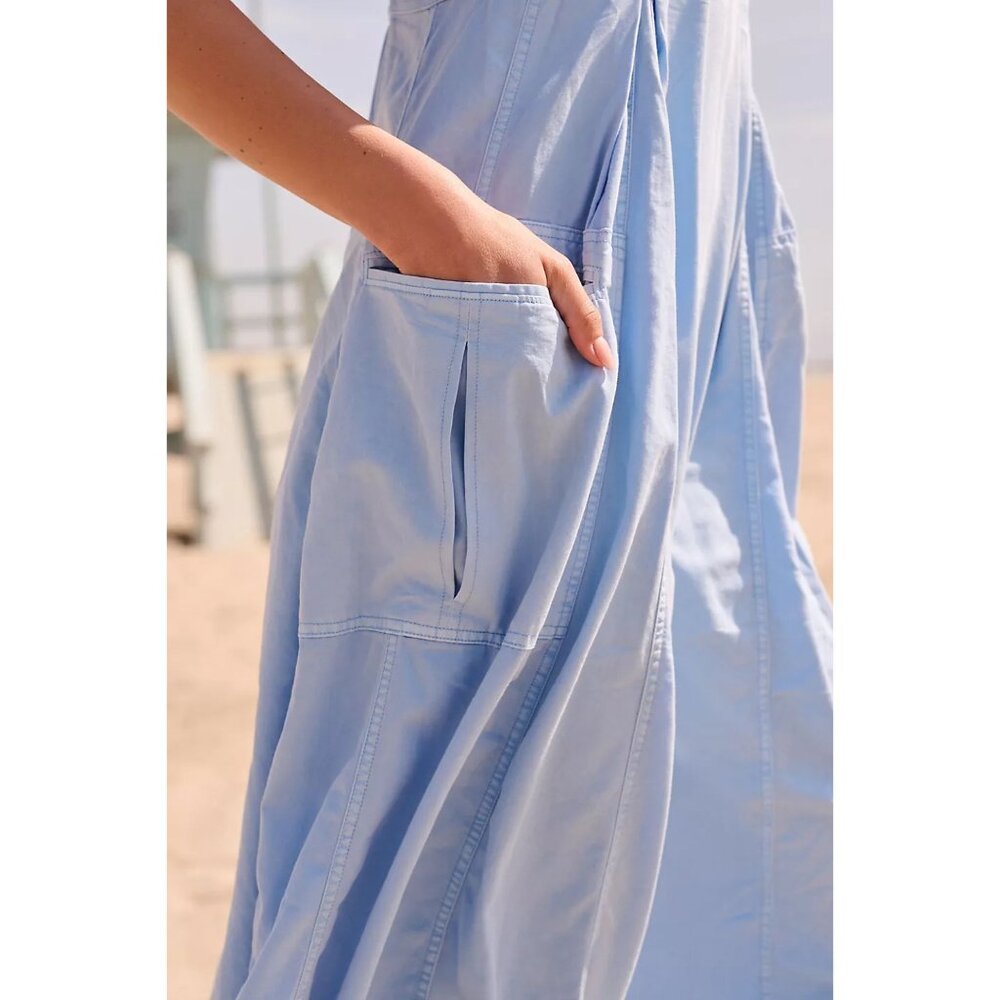 Daily Practice by Anthropologie Sky High Midi Dress Size Small 26622 - Picture 3 of 14